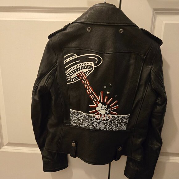 COACH® | Disney Mickey Mouse X Keith Haring Moto Jacket - Picture 1 of 5
